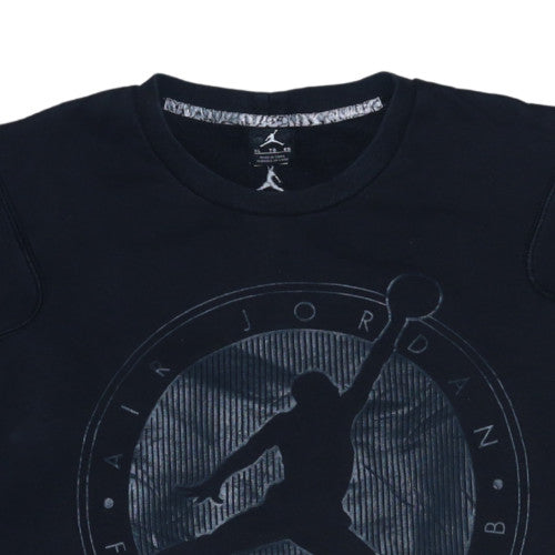 Jordan Men's Black XL Pullover Crew Neck Fleece Sweatshirt
