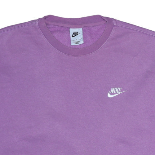 Nike Women’s Purple Crew Neck Pullover Sweatshirt L Cotton Blend