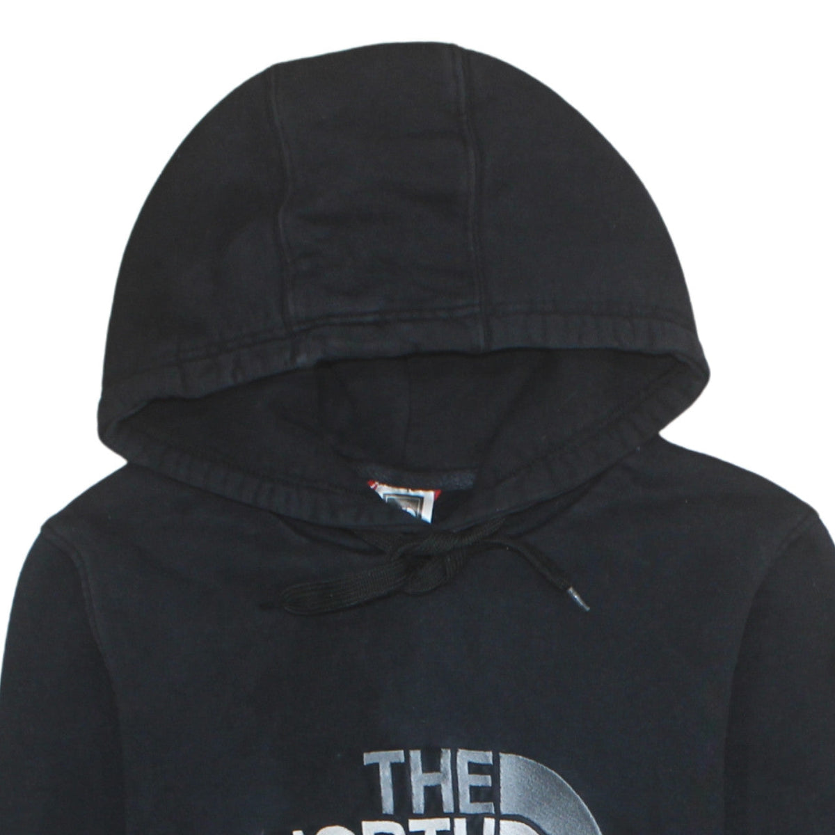 The North Face Men Black Pullover Hoodie S Logo Cotton Fleece