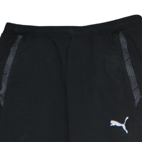 Puma Men's Black Jogger Trousers L Regular Fit Fleece Activewear