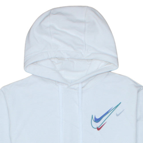 Nike Men's White Pullover Hoodie M Logo Sports Fleece