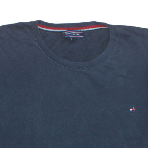 Tommy Hilfiger Men's Navy Blue Cotton Crew Neck T-Shirt Size M
