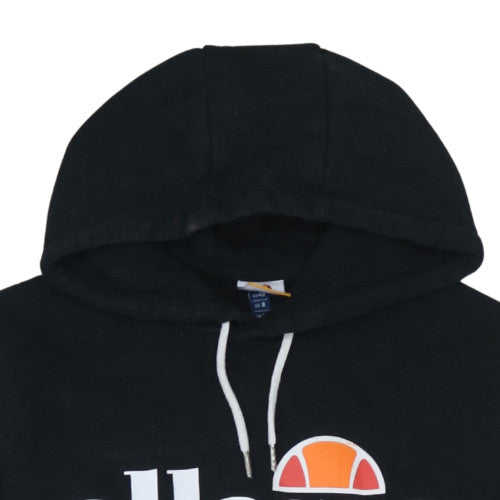 Ellesse Womens Black UK 12 Pullover Hoodie With Logo Front