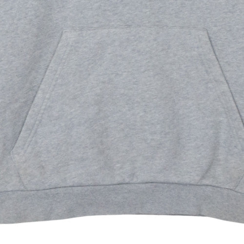 Adidas Men's Grey Pullover Hoodie L Regular Fit Fleece