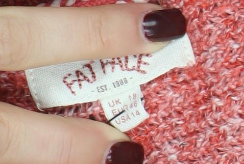 FatFace Women's Red Knit Crew Neck Long Sleeve Jumper Size 8