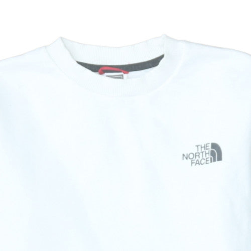 The North Face Womens White Crew Neck Sweatshirt XS Relaxed Fit
