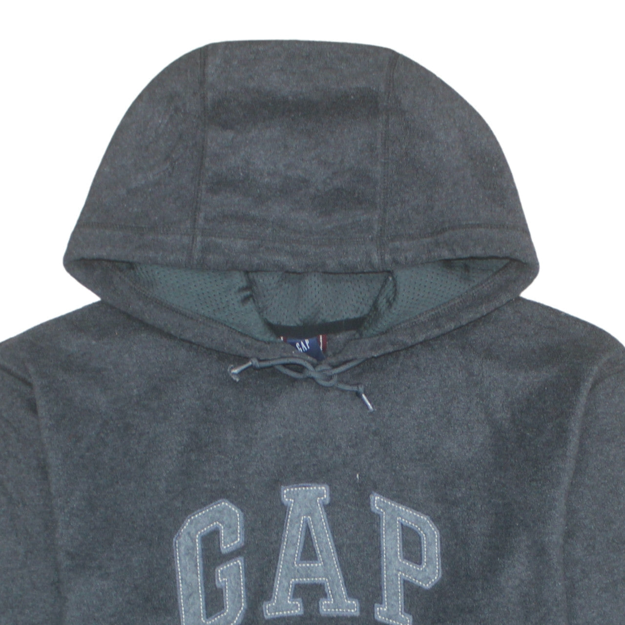GAP Men's Grey Pullover Hoodie Medium Regular Fit Fleece Logo Sweatshirt