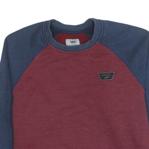 Vans Men's Burgundy & Navy Crew Neck Sweatshirt Medium