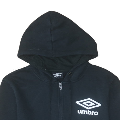 Umbro Men's Black Full Zip Hoodie Medium Sportswear Fleece