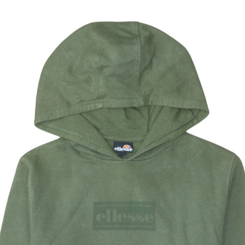 Ellesse Women’s Green Pullover Hoodie UK 10 Cotton Blend Casual