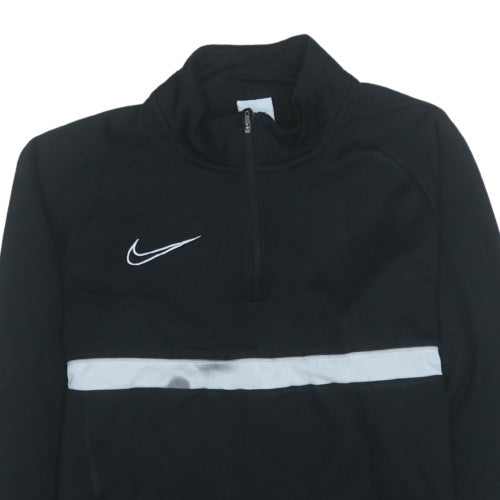Nike Men's Black Dri-Fit 1/4 Zip Athletic Sweatshirt S