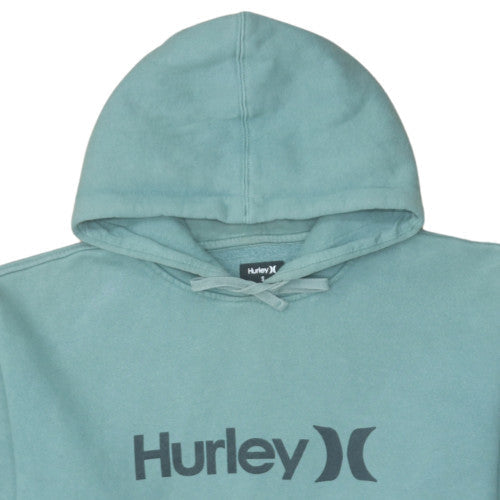 Hurley Men’s Green Pullover Hoodie Small Fleece Logo Sweatshirt
