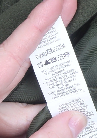 Atmosphere Women's Green Size 8 Mid-Length Overcoat