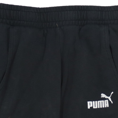 Puma Men's Black Small Regular Fit Fleece Sweatpants