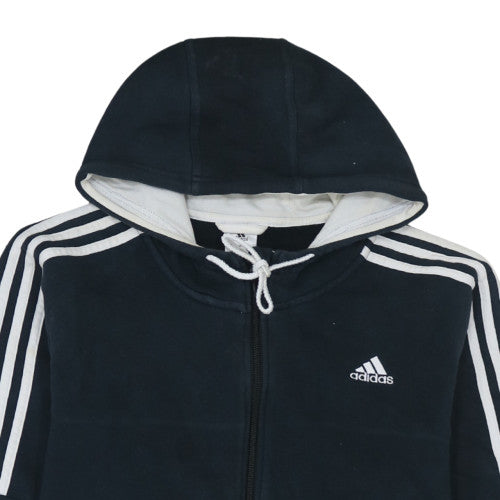 Adidas Men's Black Full Zip Hoodie L Sports Fleece Jacket