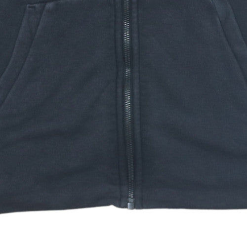 Adidas Women Black Full Zip Hoodie L Hooded Sweatshirt