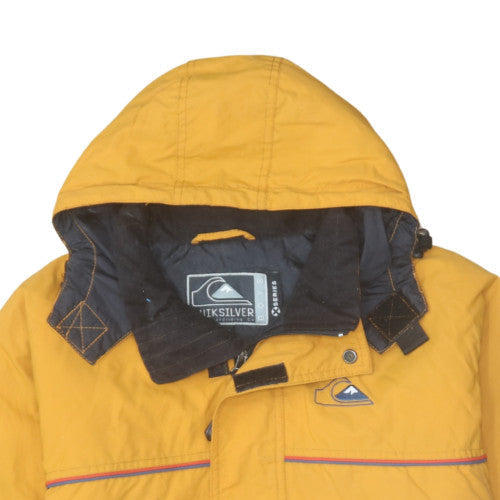 Quiksilver Boys Yellow Hooded Winter Parka Coat Size 12 Years