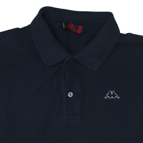 Kappa Men's Black Cotton Polo Shirt M Short Sleeve Classic Fit