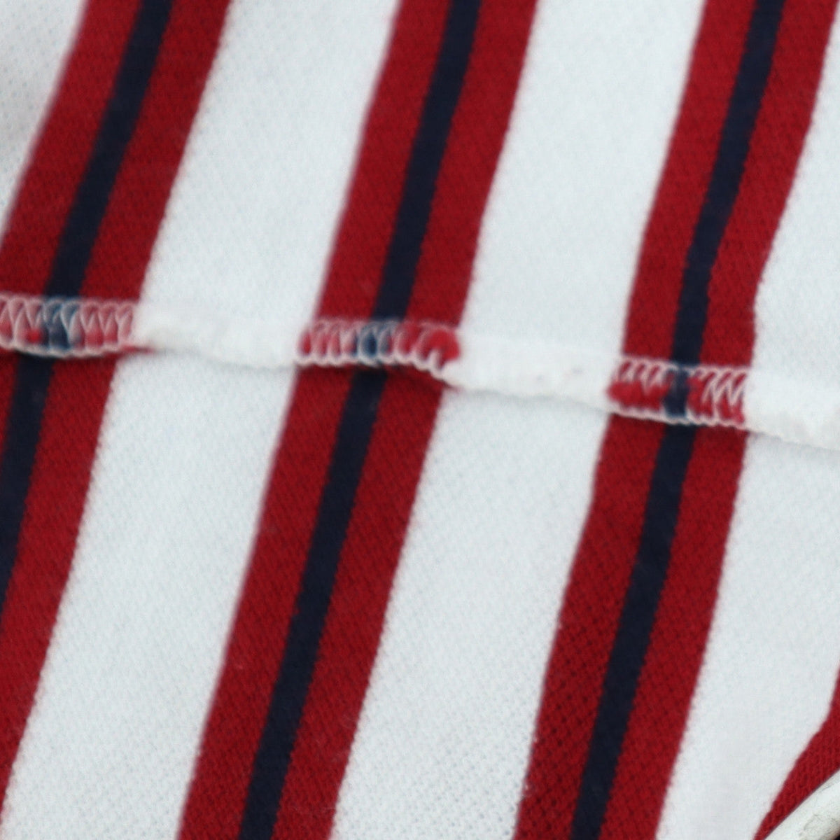 Lacoste Men’s Red White Striped Regular Fit Cotton Polo Shirt M