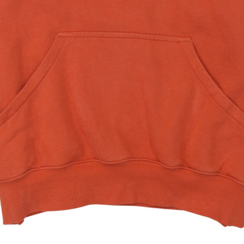 Nike Men's Orange Pullover Hoodie Medium Regular Fit Fleece