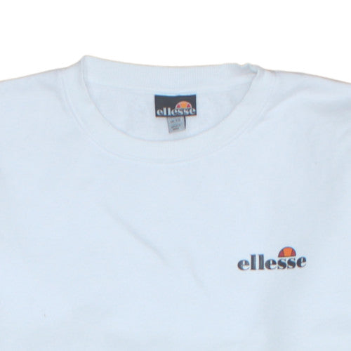 Ellesse Womens White XS Crew Neck Pullover Sweatshirt