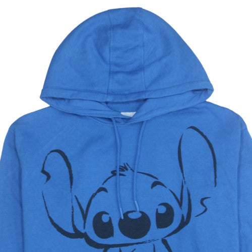 Disney Women Blue Hoodie Stitch Graphic Pullover M 12/14