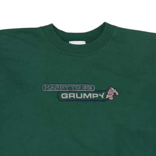 Walt Disney World Men’s Green XL Pullover Grumpy Sweatshirt