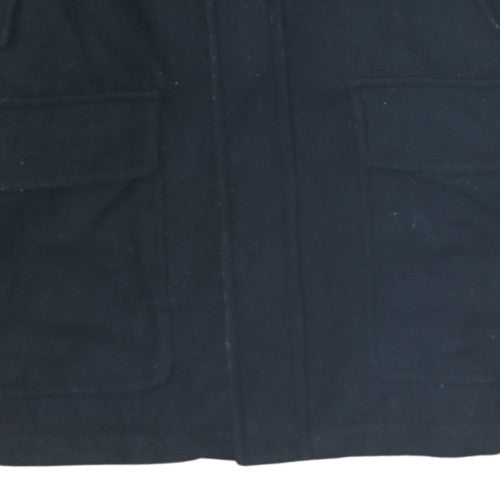 Lacoste Men’s Black Wool Blend Mid-Length Winter Coat Size 52 (42in)
