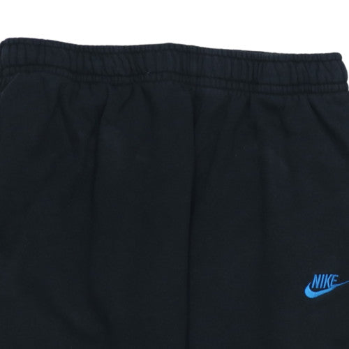 Nike Men's Black Fleece Sweatpants L Elastic Waist Tapered Joggers