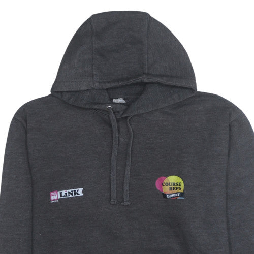 AWDis Just Hoods Womens Dark Grey Pullover Hoodie Size M University Print