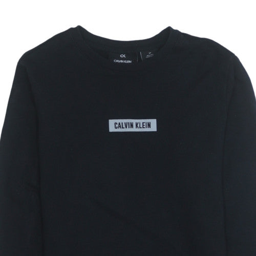 Calvin Klein Men’s Black Logo Pullover Sweatshirt Size S