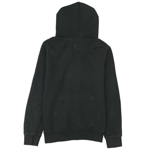 Superdry Womens Black Pullover Hoodie Size M Logo Print Sweatshirt