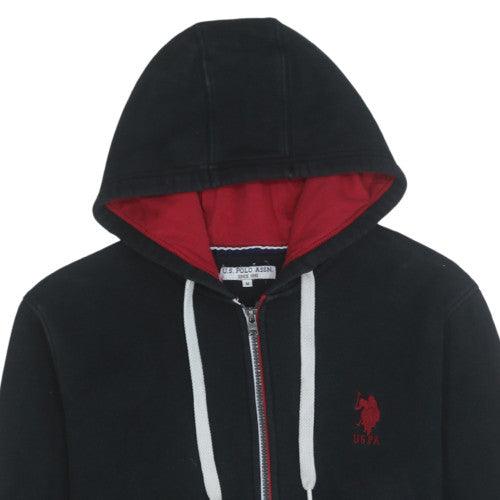 U.S. Polo Assn. Men's Black Full Zip Hoodie Size M Logo Fleece