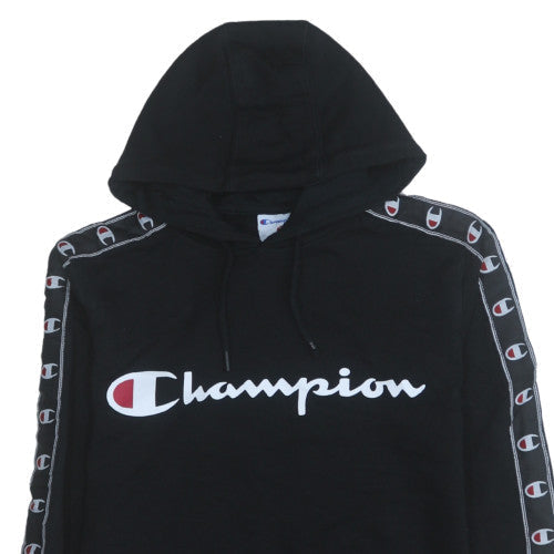 Champion Men's Black Pullover Hoodie Size S Logo Graphic Sportswear