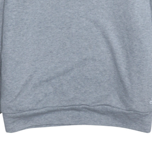 Adidas Boys Grey Pullover Hoodie Size L Fleece Sportswear
