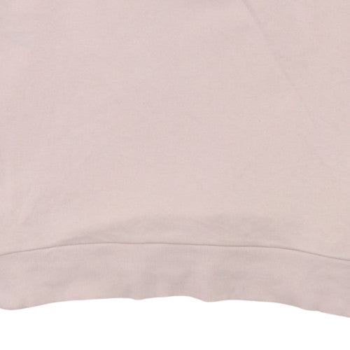 Adidas Women Beige Crew Neck Sweatshirt Size 8 Logo Stripe Casual