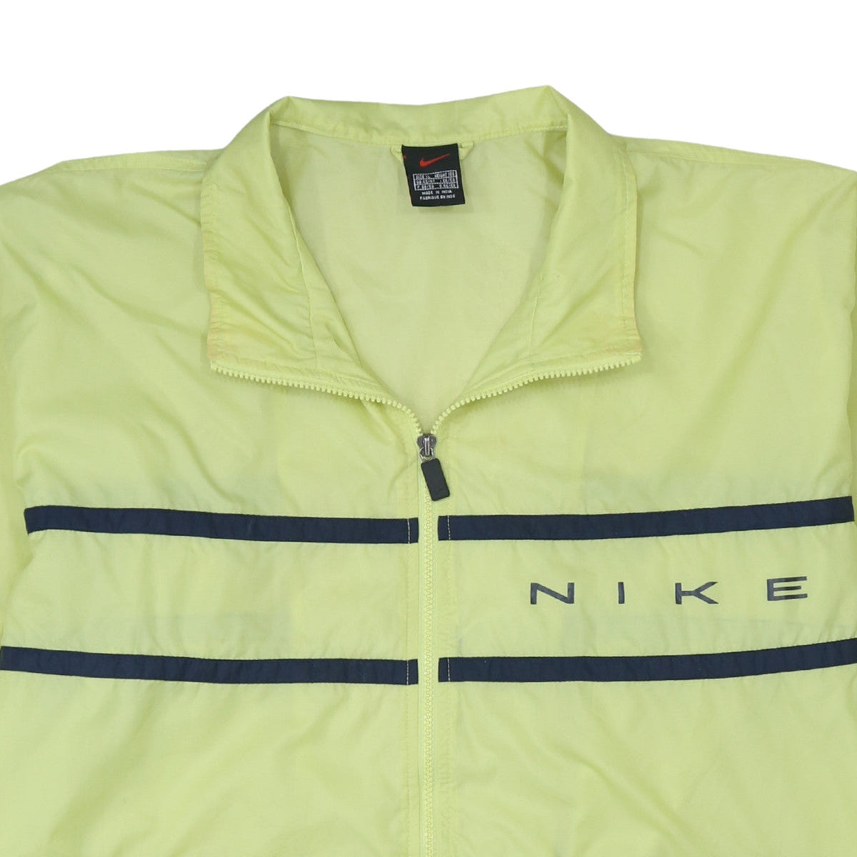 Nike Men's Yellow XL Windbreaker Jacket with Full Zip