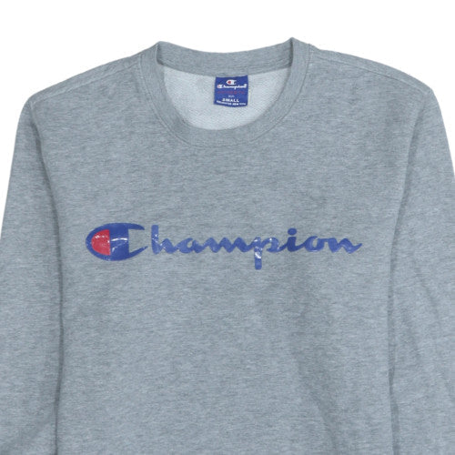 Champion Men's Grey Small Crew Neck Pullover Sweatshirt