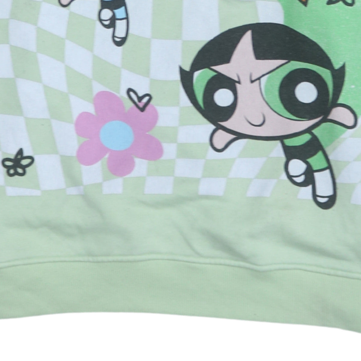 Primark Women Green Powerpuff Girls Pullover Sweatshirt Size S