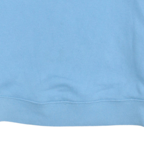 Adidas Women Blue Crew Neck Sweatshirt Size 8 Logo Raglan Sleeve