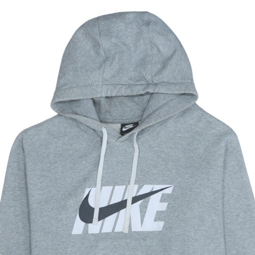 Nike Mens Grey XL Pullover Hoodie with Logo Print