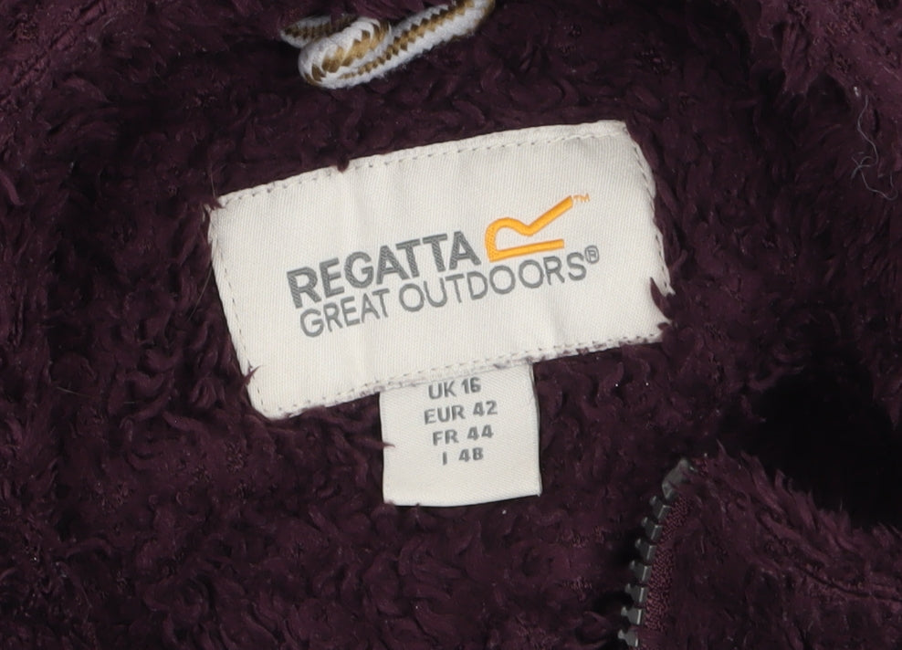Regatta Womens Plum Fleece 1/4 Zip Pullover UK 16 Warm Winter Sweatshirt