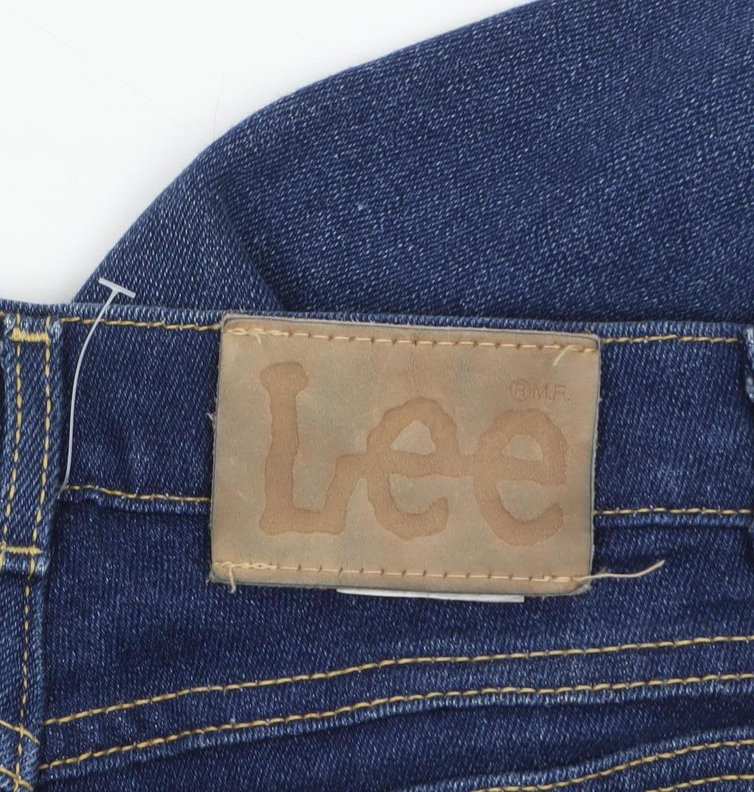 Lee Womens Blue High Rise Straight Leg Denim Jeans Size 12