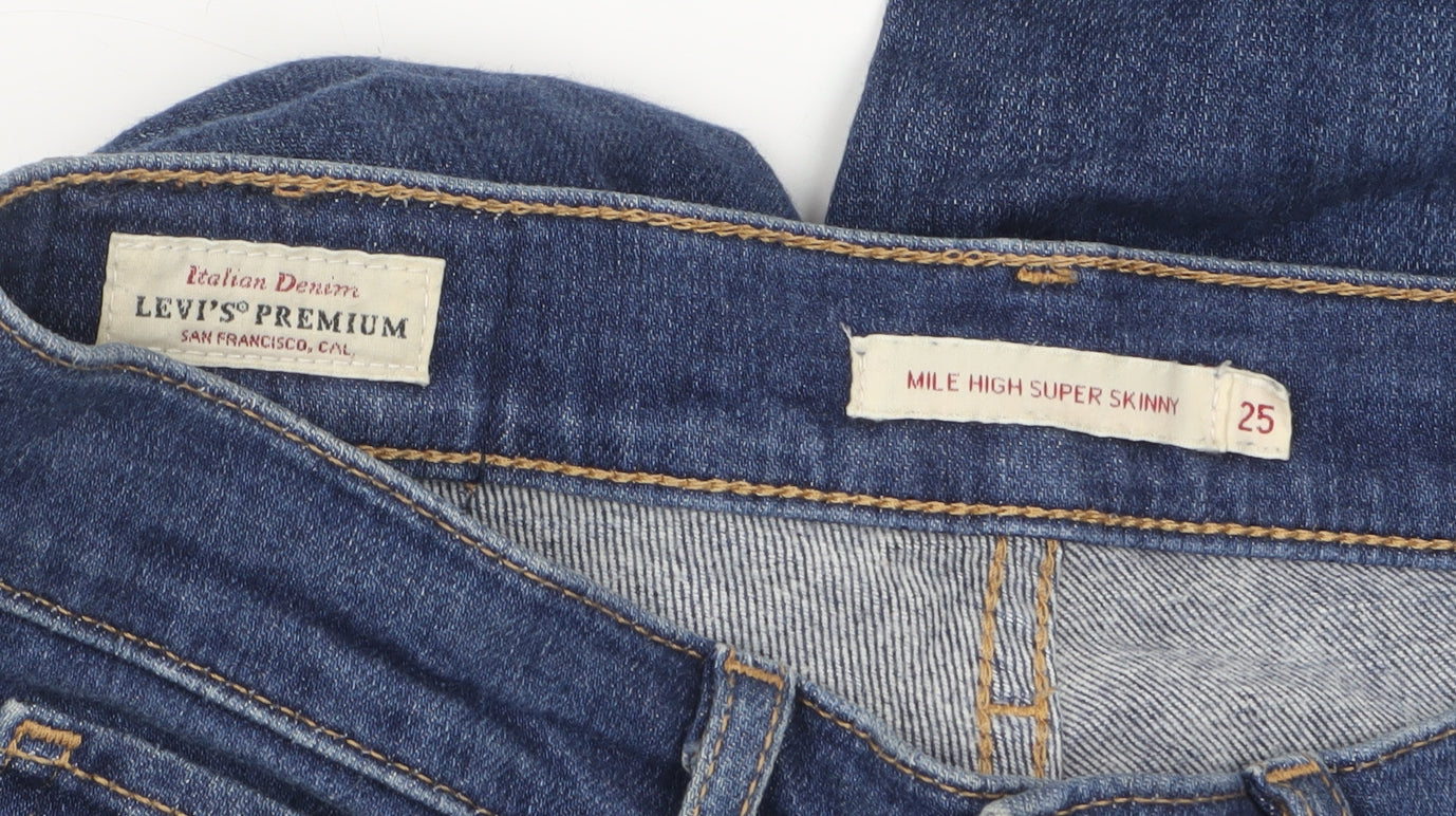 Levi's Women's Blue 25 Mile High Super Skinny High Rise Jeans