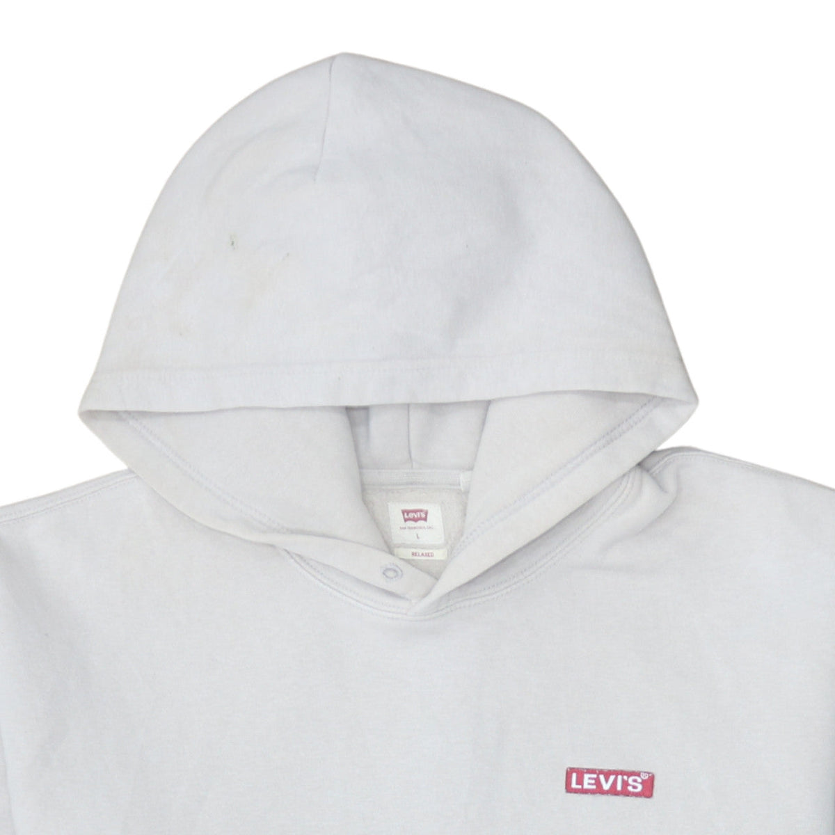 Levi's Men's White Relaxed Fit Pullover Hoodie Size L