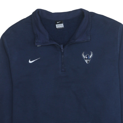 Nike Men's Blue 3XL 1/2 Zip Fleece Sweatshirt with Logo