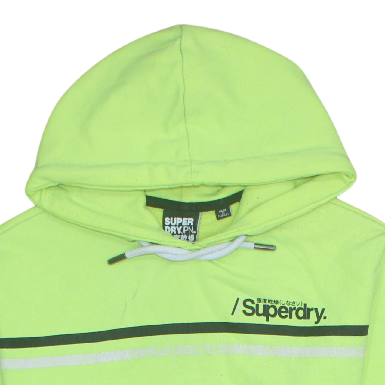 Superdry Mens Green Pullover Hoodie Size S Logo Graphic Sweatshirt