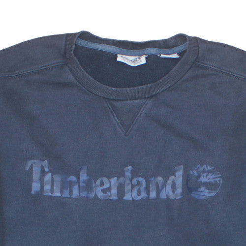 Timberland Mens Navy Blue Crew Neck Sweatshirt Size L Cotton Blend