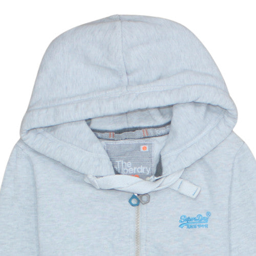 Superdry Men’s Grey Full Zip Hoodie S Fleece Orange Label