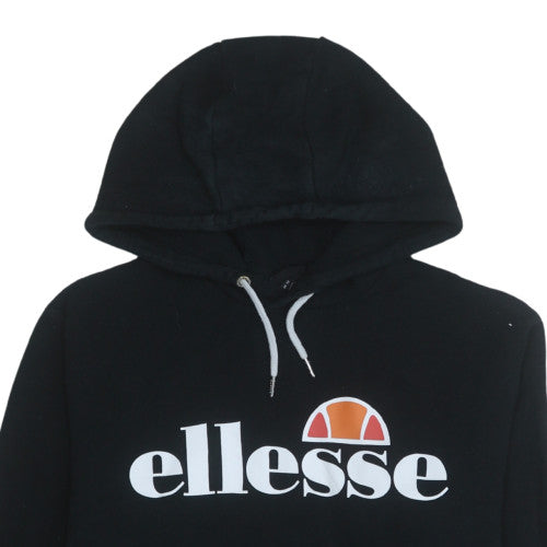Ellesse Men’s Black Pullover Hoodie L Sports Logo Fleece